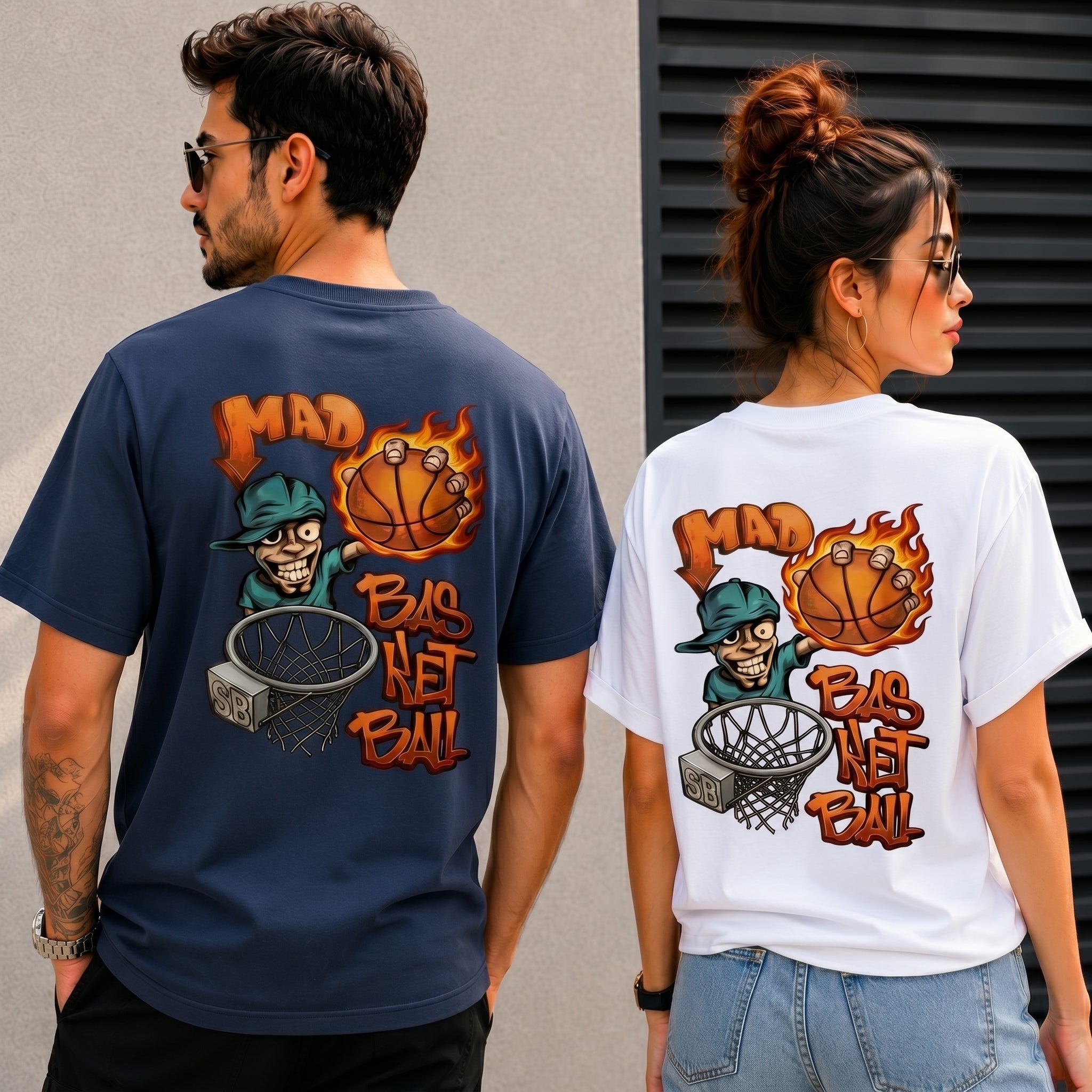 Basketball Oversized T-Shirt for Men & Women | Unisex Graphic Streetwear Tee