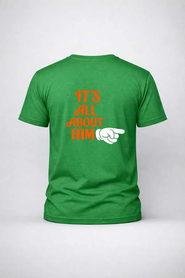 It’s All About Him Oversized Back Print T-Shirt for Men | Premium Streetwear Tee | StashBuddy