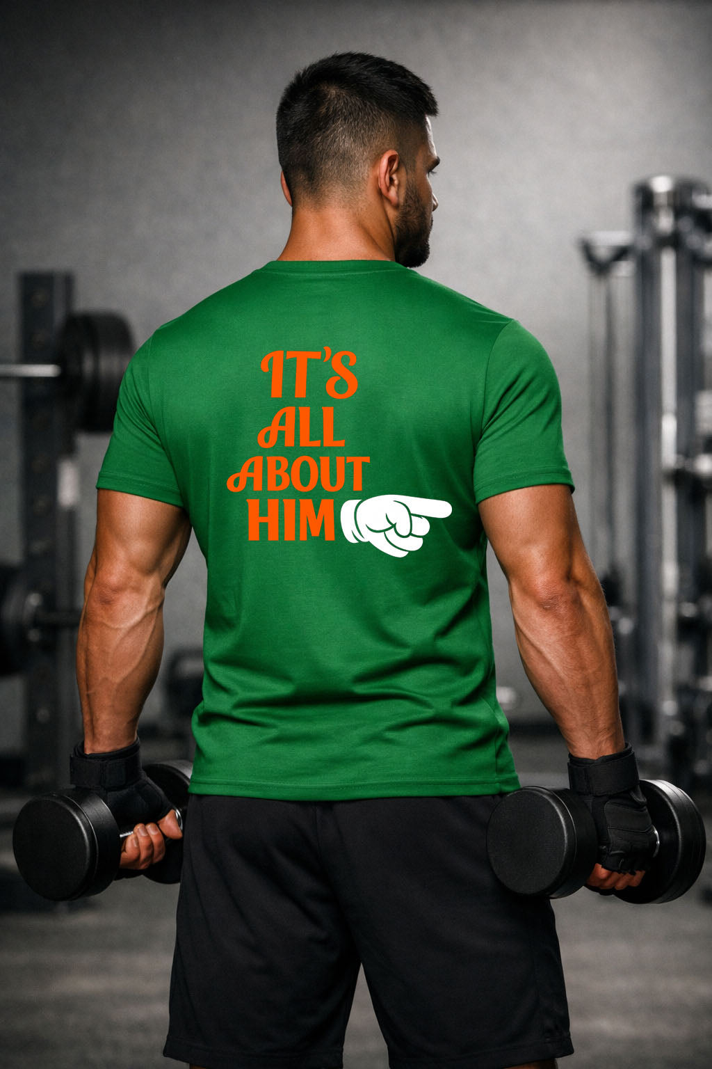 It’s All About Him Oversized Back Print T-Shirt for Men | Premium Streetwear Tee | StashBuddy