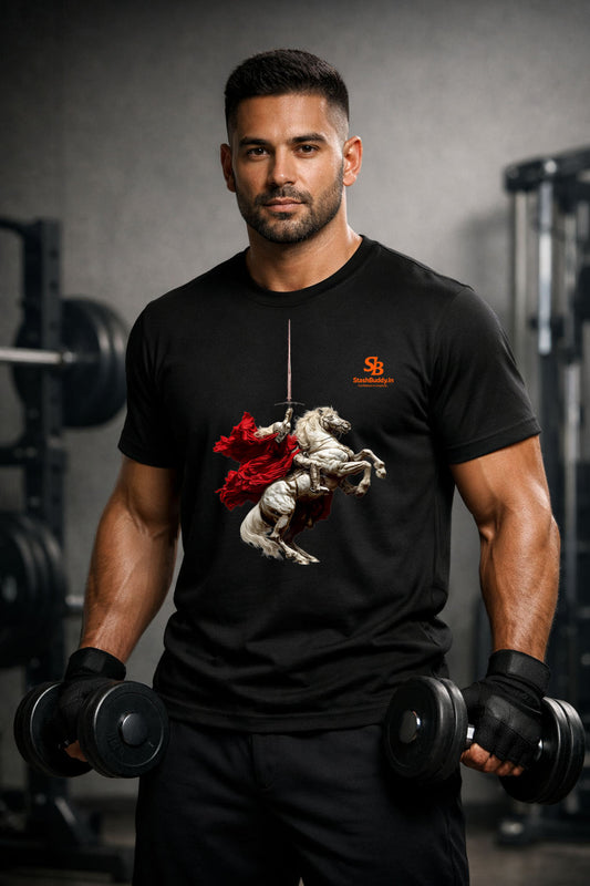 Knight Warrior Graphic T-Shirt for Men | Premium Streetwear Tee | StashBuddy