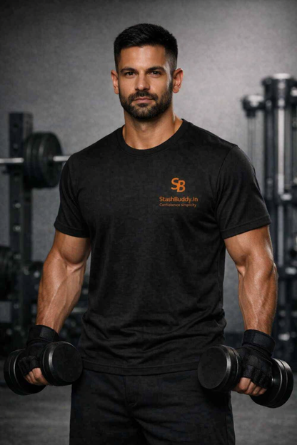 Action Takers Only Gym T-Shirt for Men | Motivational Workout Tee | Premium Black Streetwear | StashBuddy