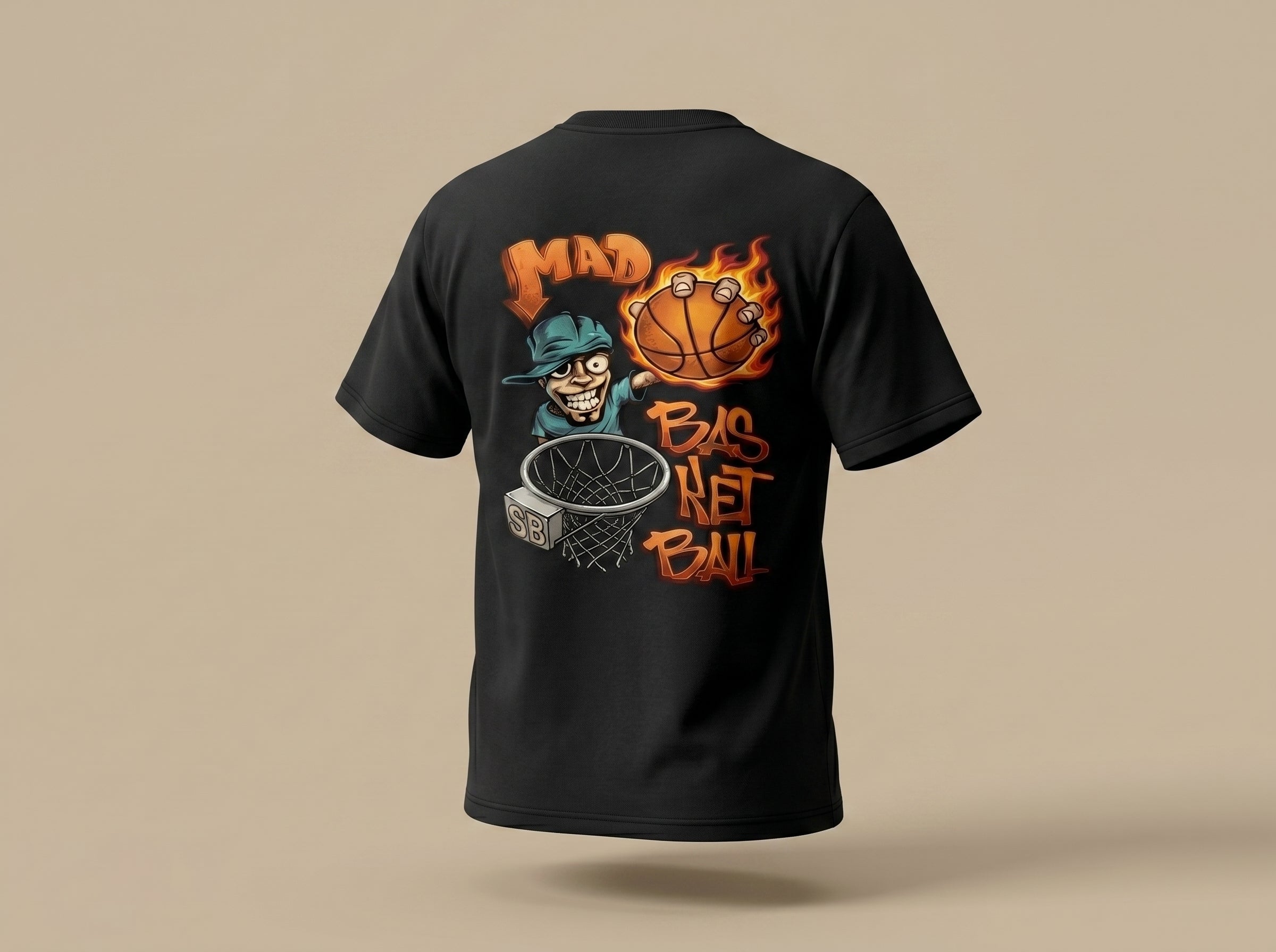 Basketball Oversized T-Shirt for Men & Women | Unisex Graphic Streetwear Tee