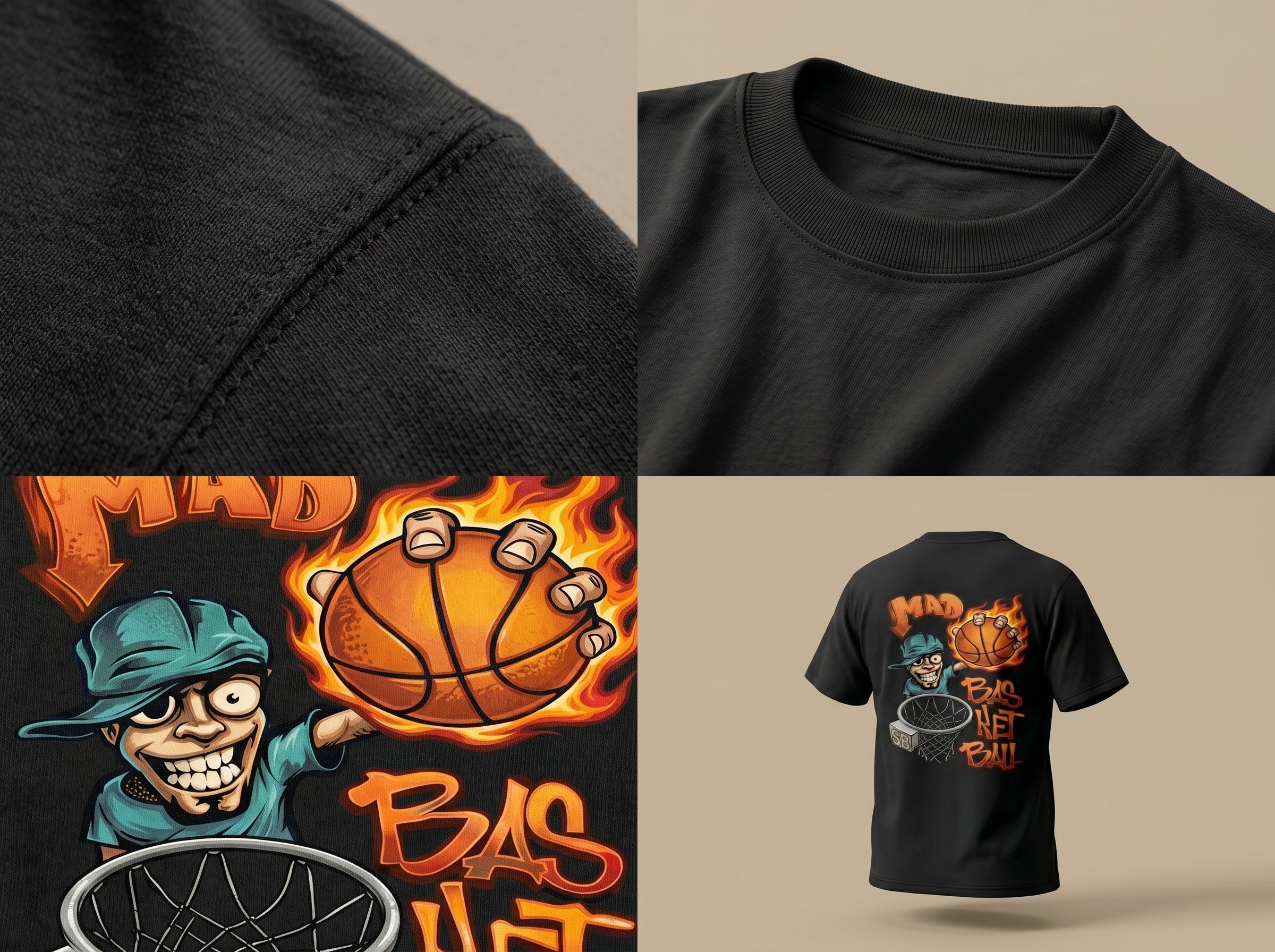 Basketball Oversized T-Shirt for Men & Women | Unisex Graphic Streetwear Tee