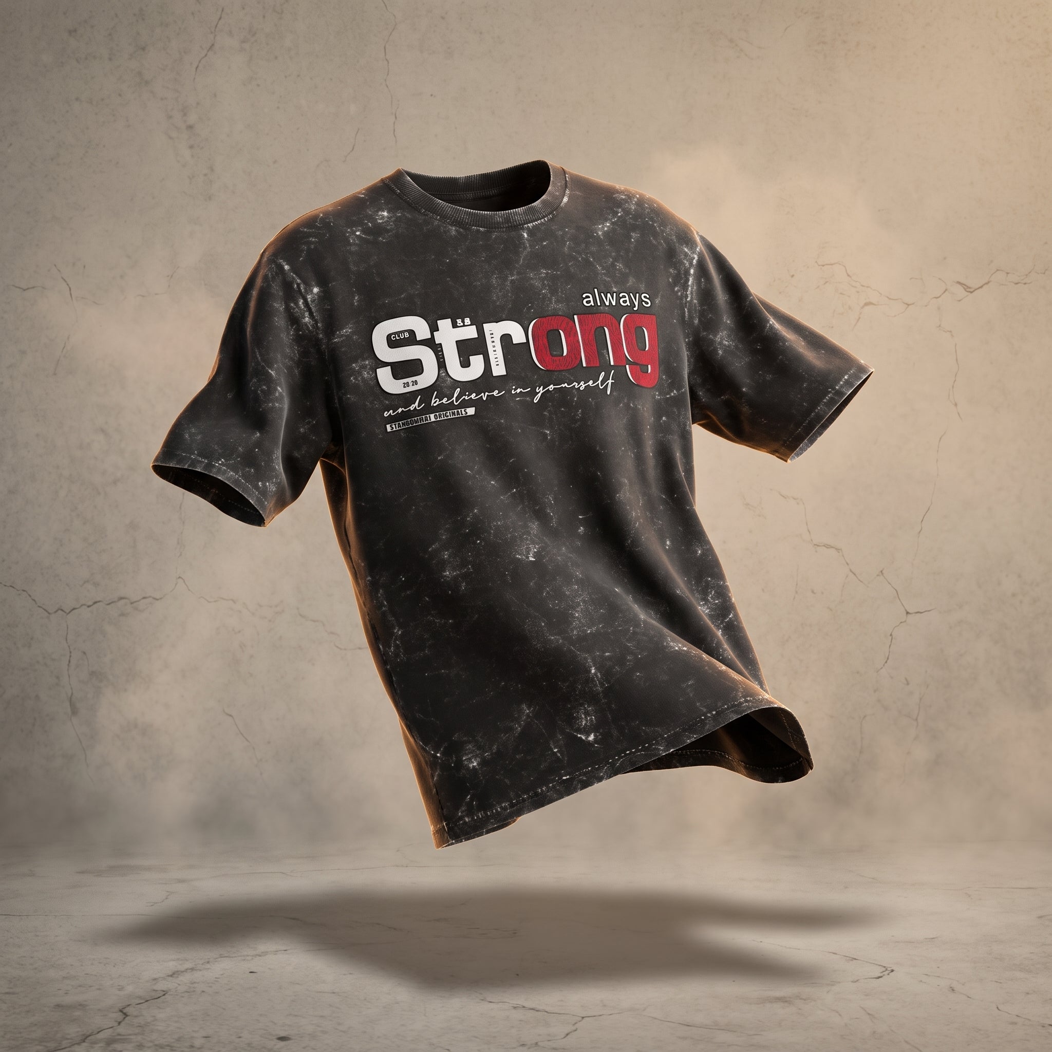 Strong Acid Wash Oversized Graphic T-Shirt for Men & Women