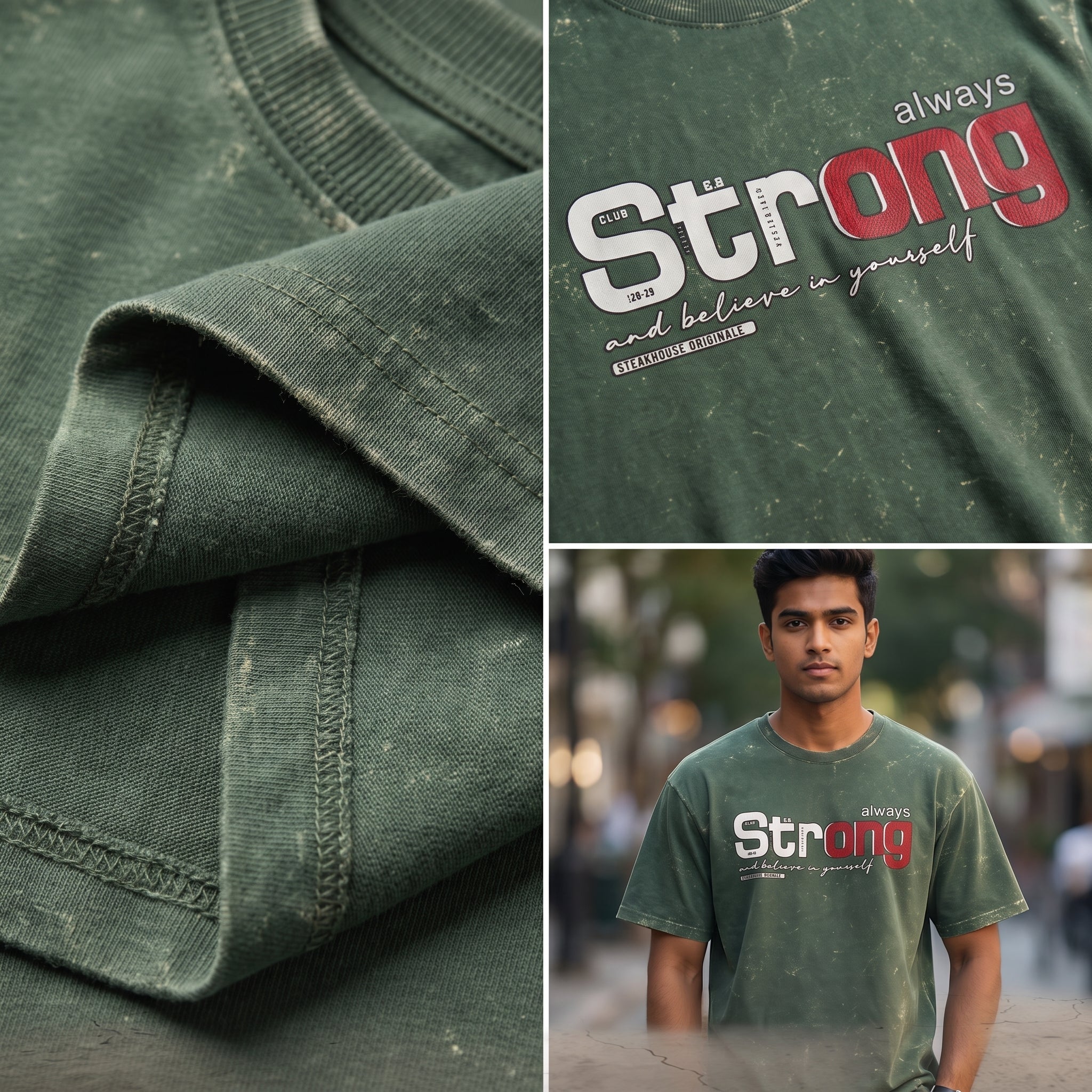 Strong Acid Wash Oversized Graphic T-Shirt for Men & Women