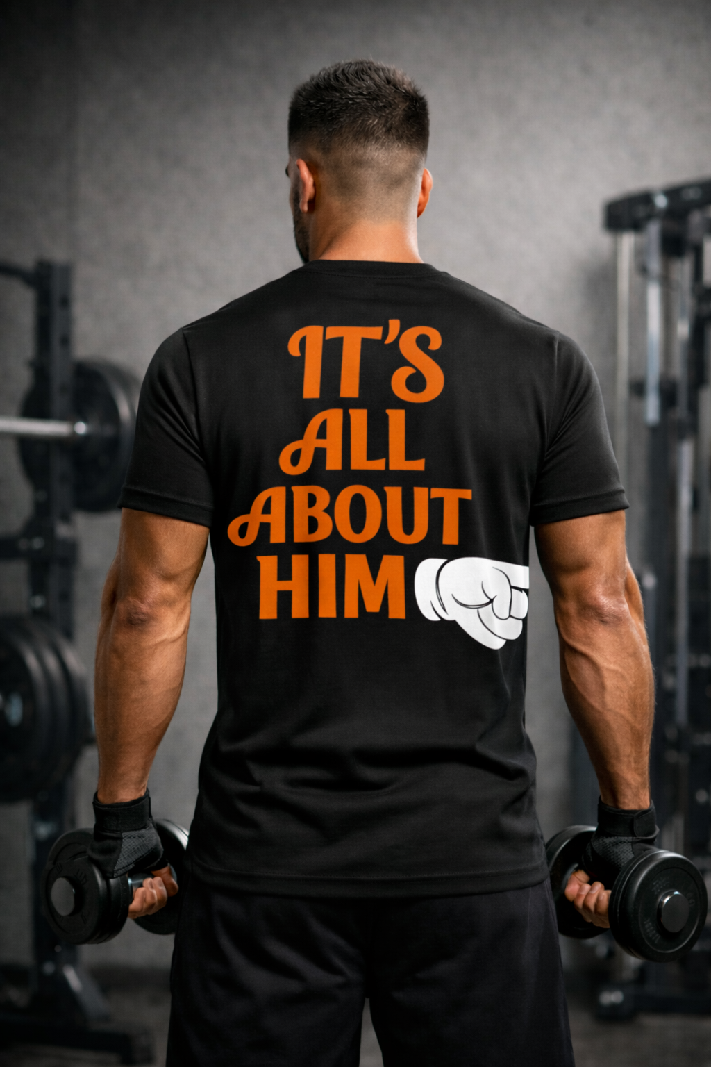 It’s All About Him Oversized Back Print T-Shirt for Men | Premium Streetwear Tee | StashBuddy