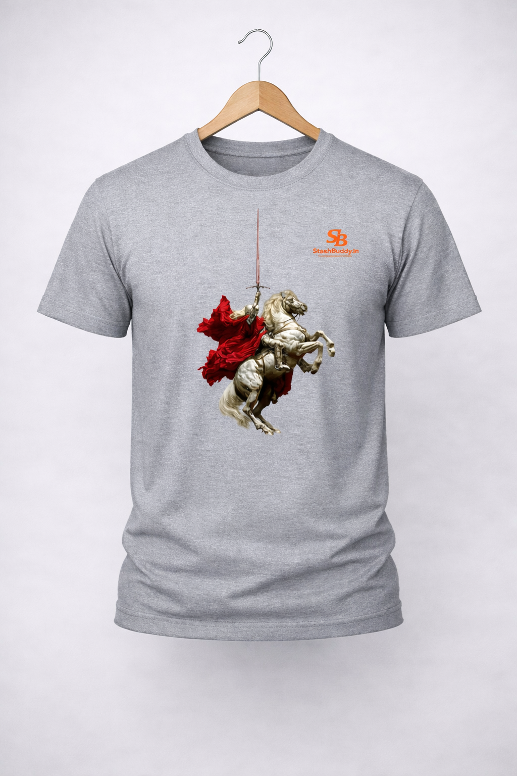 Knight Riding Horse Graphic T-Shirt for Men | Premium Streetwear Tee | StashBuddy