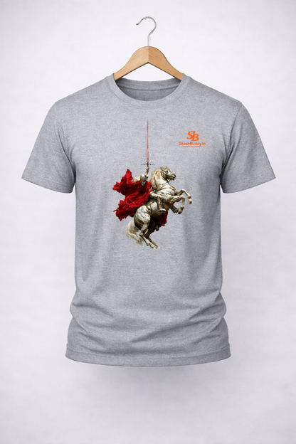 Knight Riding Horse Graphic T-Shirt for Men | Premium Streetwear Tee | StashBuddy