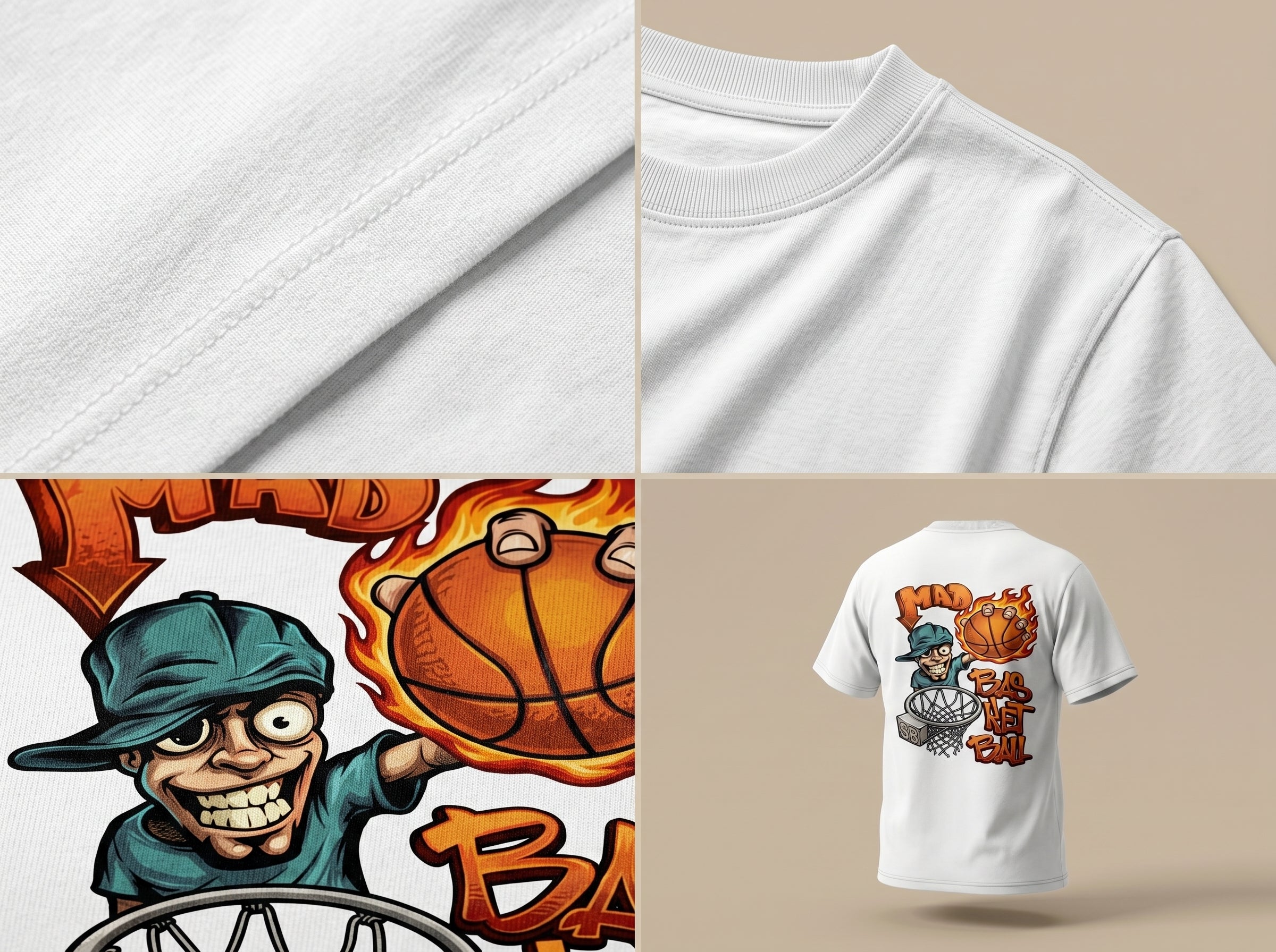 Basketball Oversized T-Shirt for Men & Women | Unisex Graphic Streetwear Tee