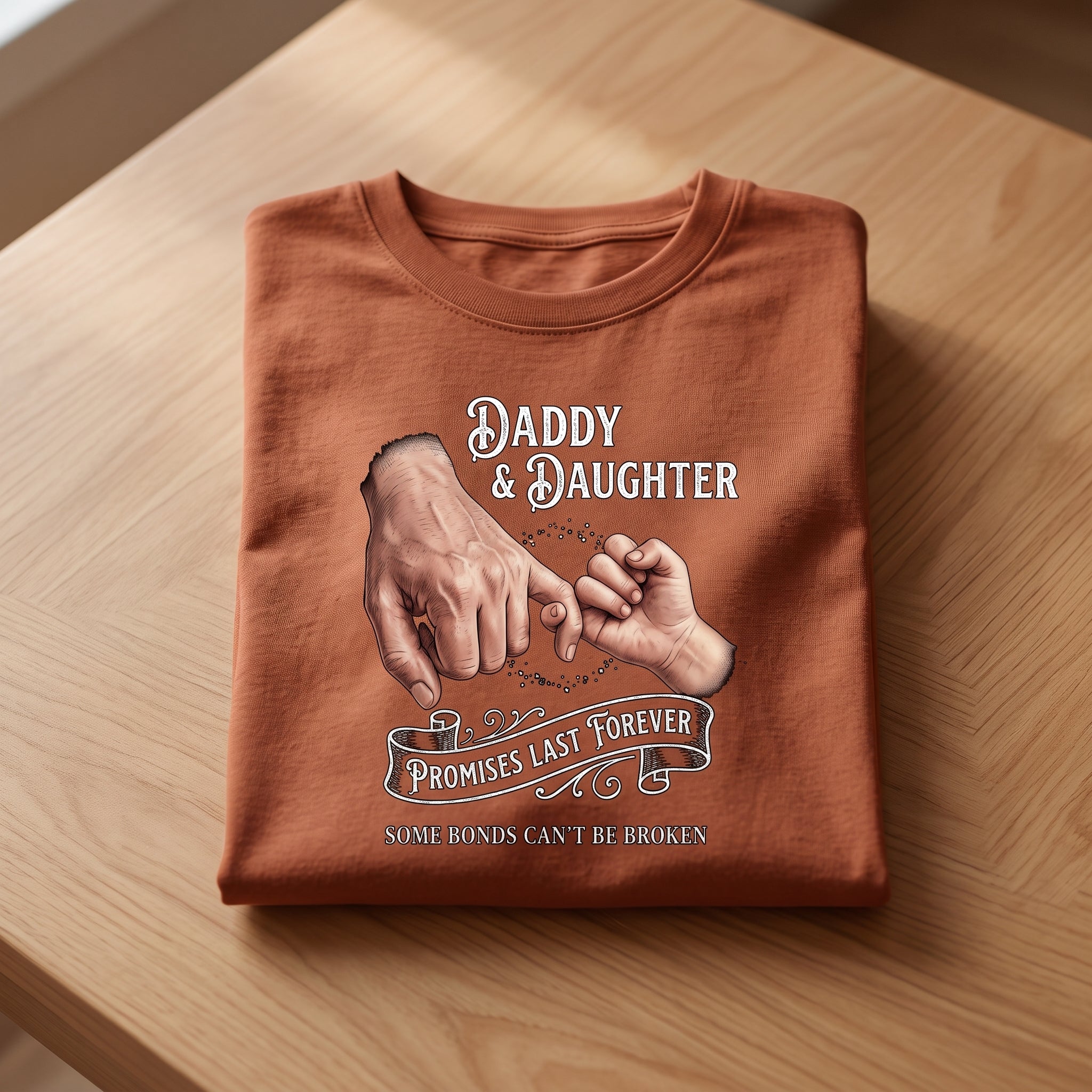 Daddy & Daughter Pinky Promise Graphic T-Shirt | STASHBUDDY