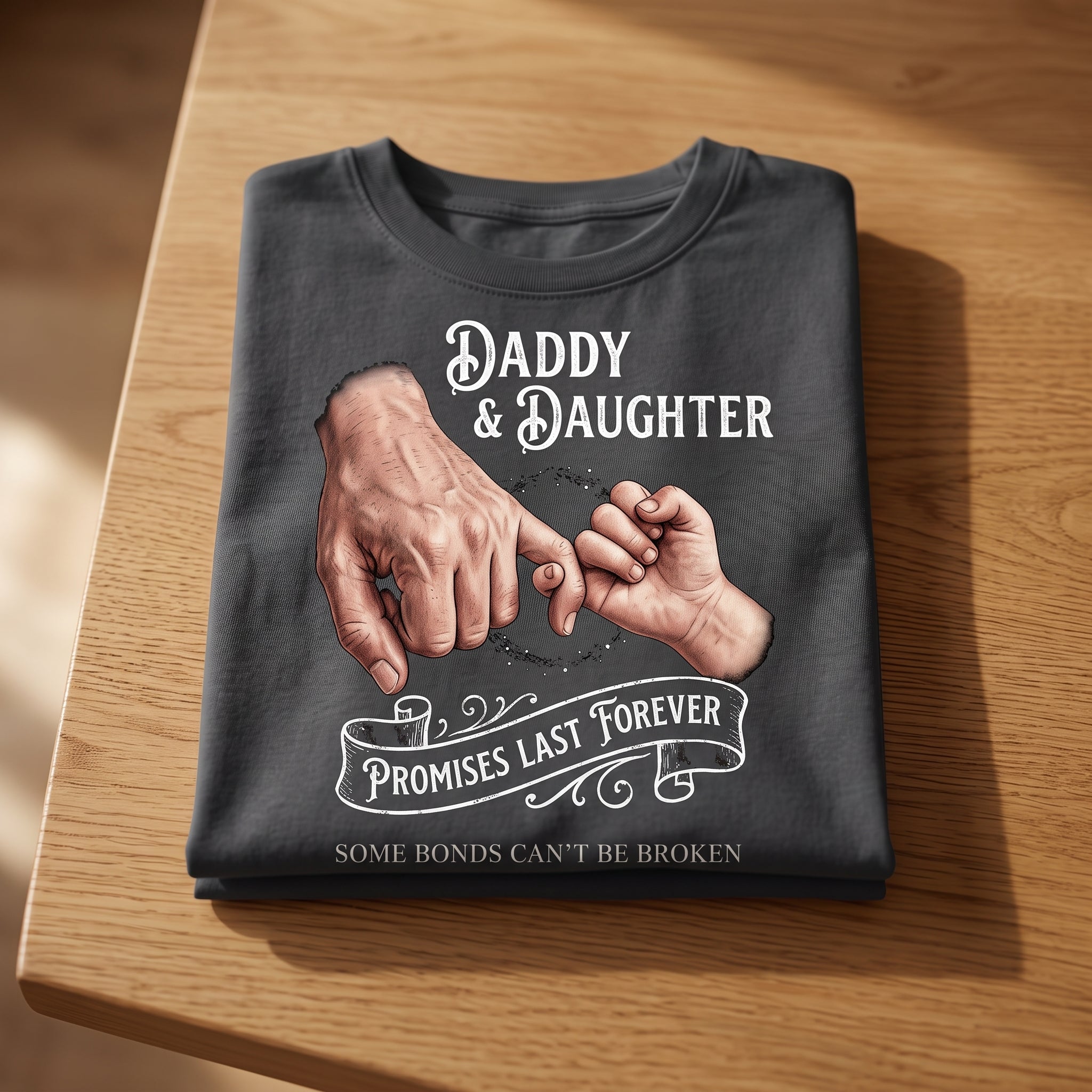 Daddy & Daughter Pinky Promise Graphic T-Shirt | STASHBUDDY
