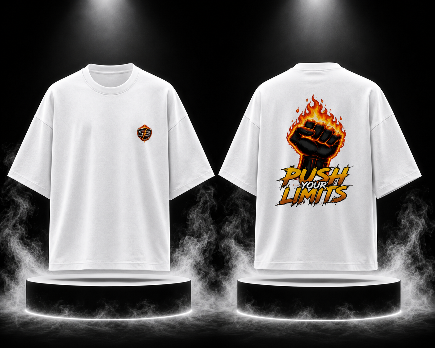 STASHBUDDY Push Your Limit Oversized T-Shirt