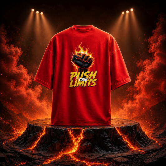 STASHBUDDY Inferno Fist Oversized Tee