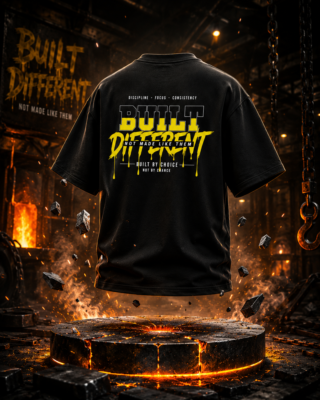 STASHBUDDY Built Different Classic Crew T-Shirt
