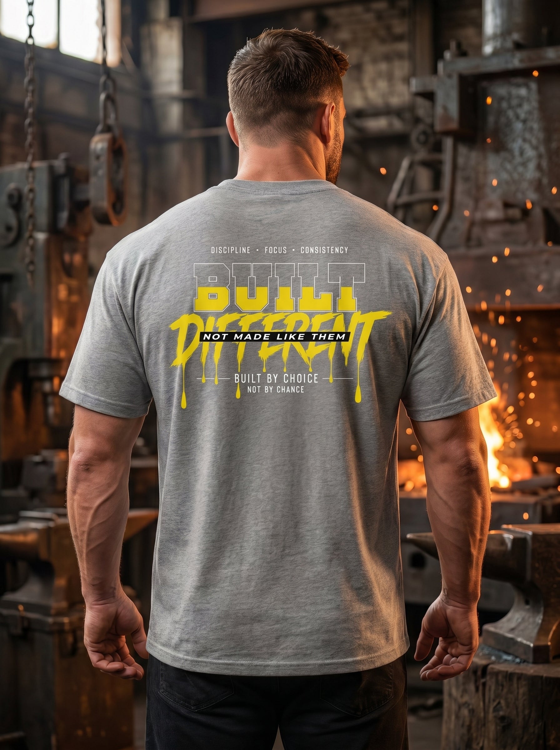STASHBUDDY Built Different Classic Crew T-Shirt