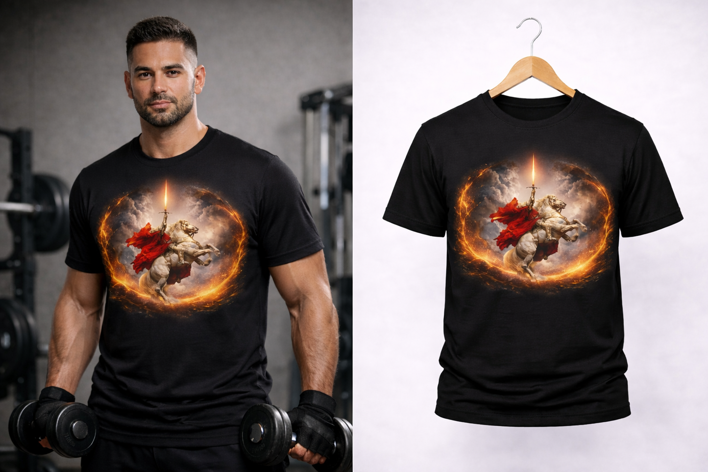 Premium Warrior Edition Graphic T-Shirt for Men | Knight Streetwear Tee | StashBuddy