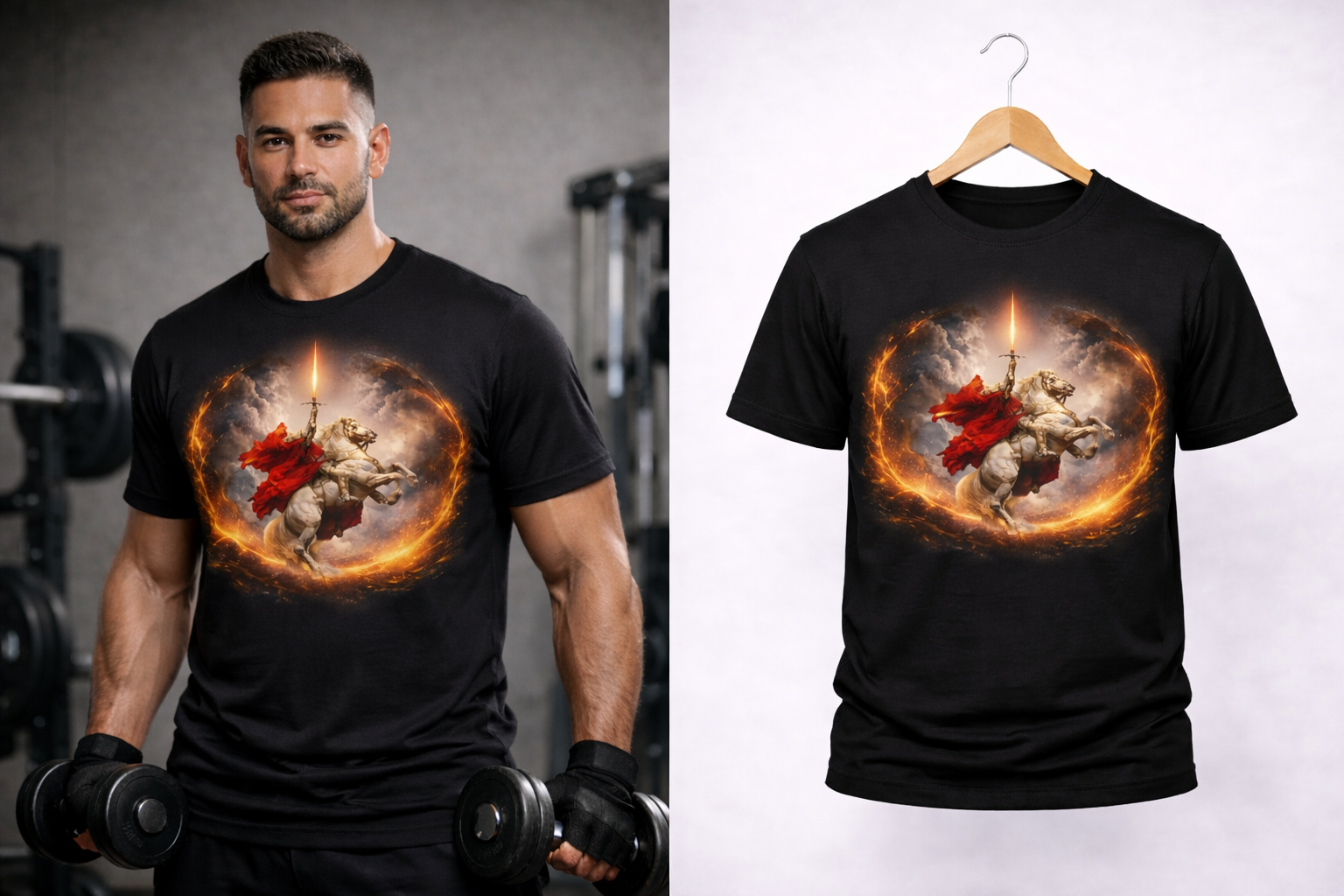 Premium Warrior Edition Graphic T-Shirt for Men | Knight Streetwear Tee | StashBuddy
