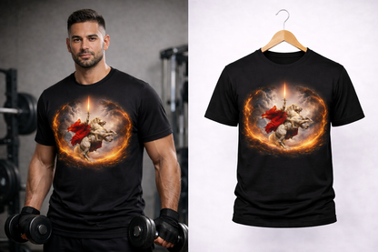 Premium Warrior Edition Graphic T-Shirt for Men | Knight Streetwear Tee | StashBuddy