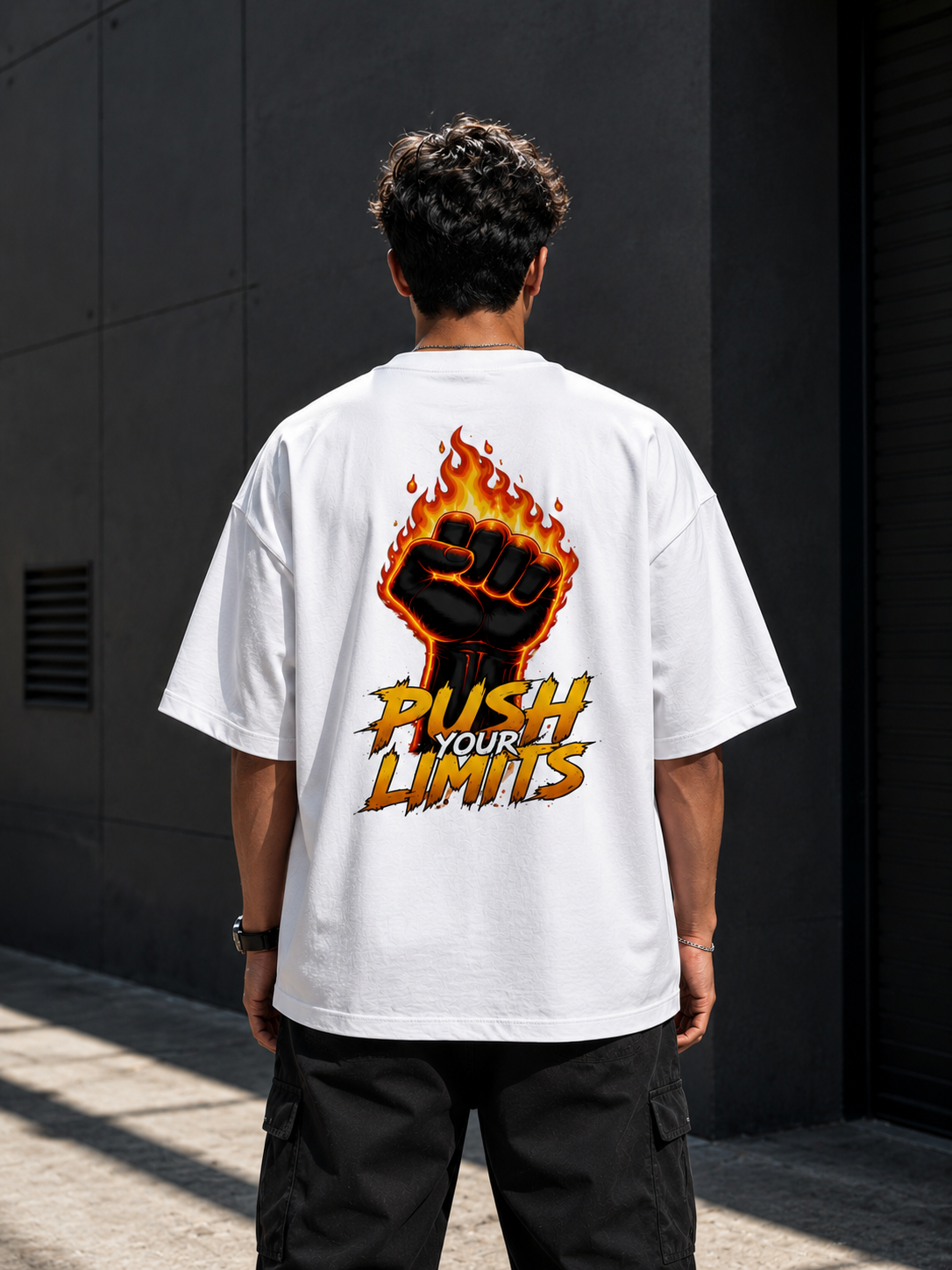 STASHBUDDY Push Your Limit Oversized T-Shirt