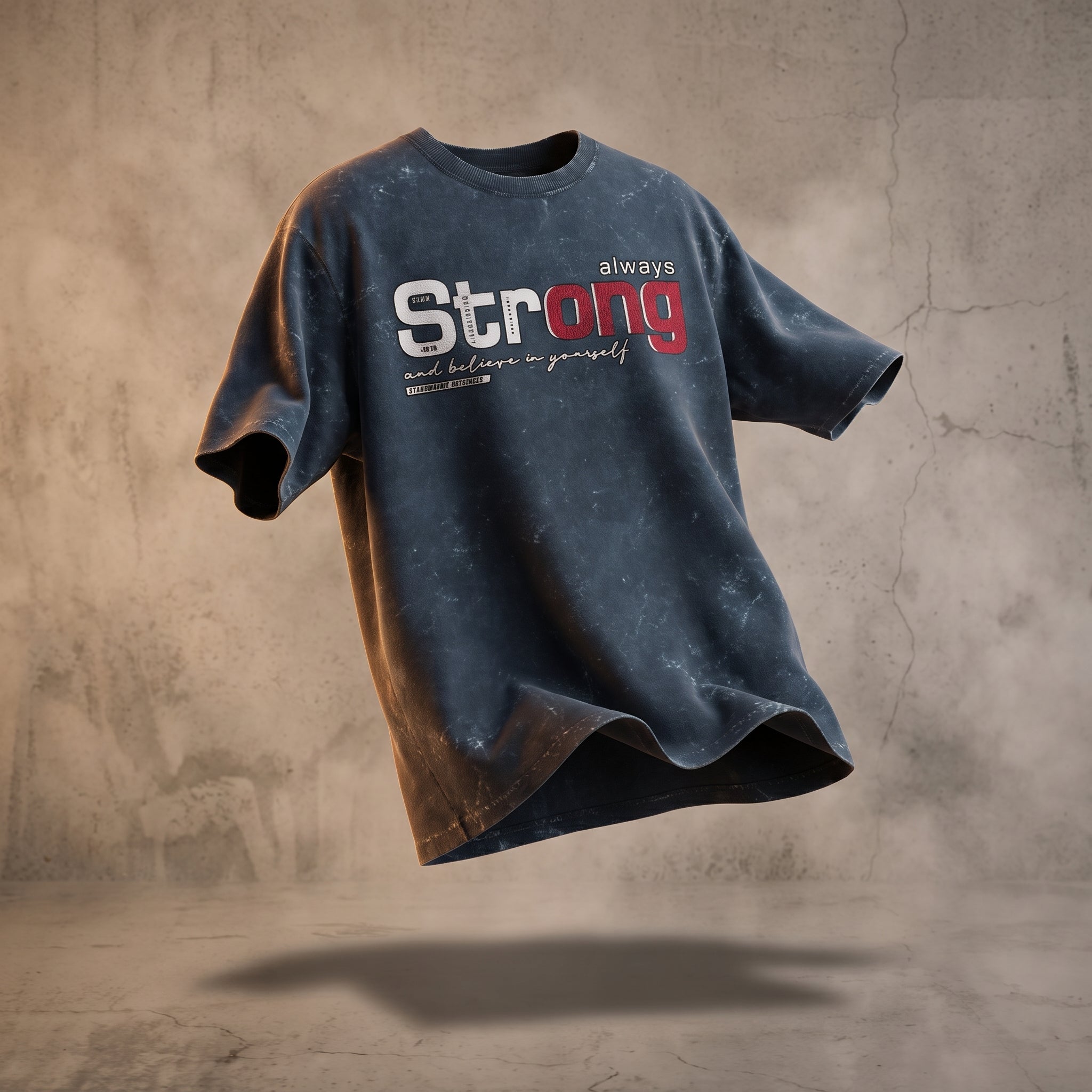 Strong Acid Wash Oversized Graphic T-Shirt for Men & Women