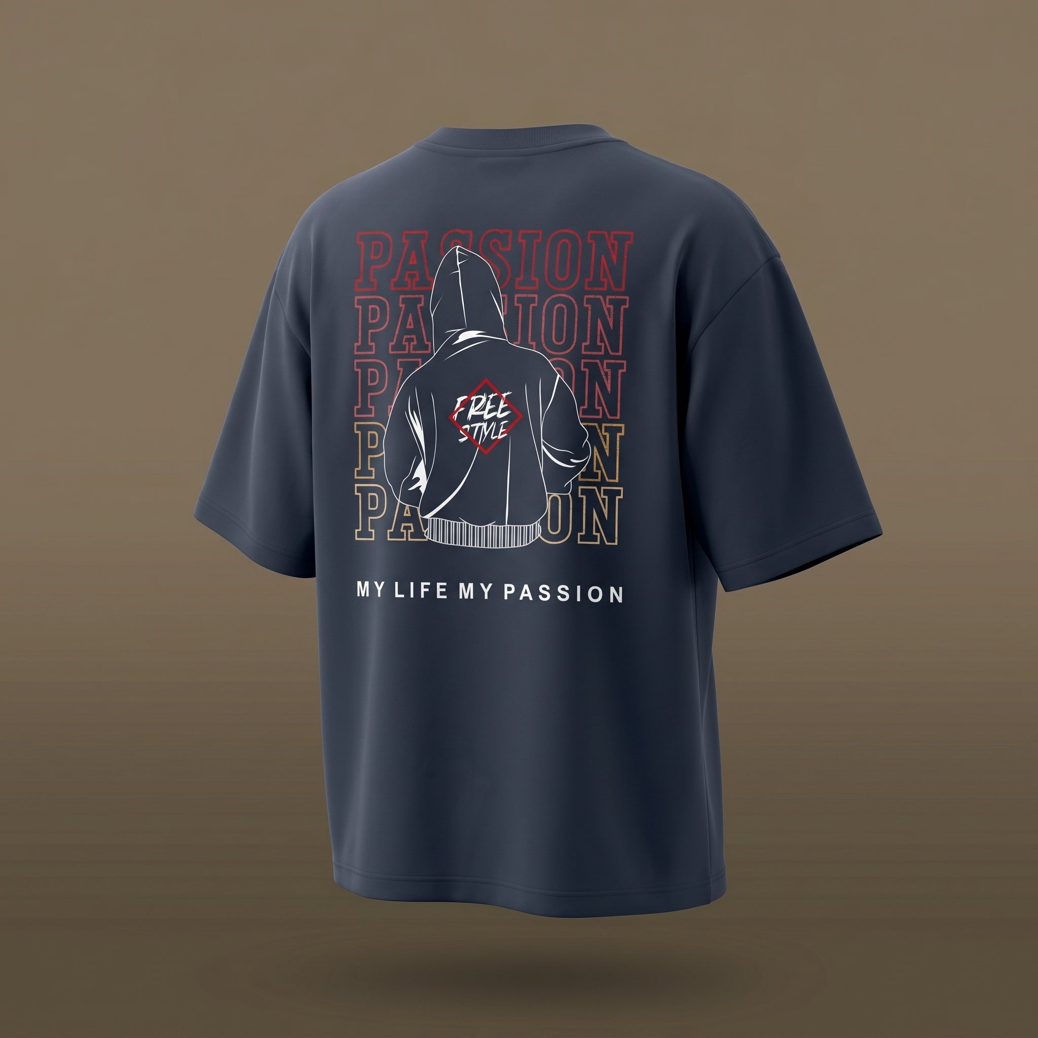 Passion Graphic Oversized T-Shirt for Men & Women | Premium Cotton Back Print Tee