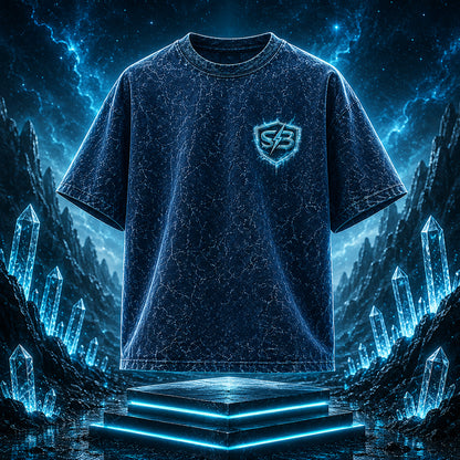 STASHBUDDY Aqua Shield Acid Wash Oversized T-Shirt⭐