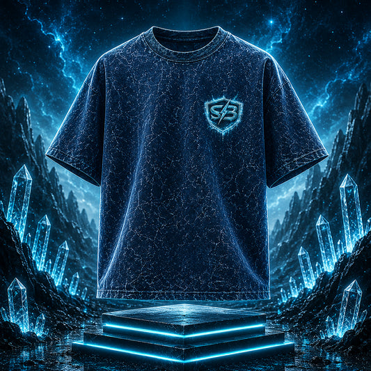STASHBUDDY Aqua Shield Acid Wash Oversized T-Shirt⭐