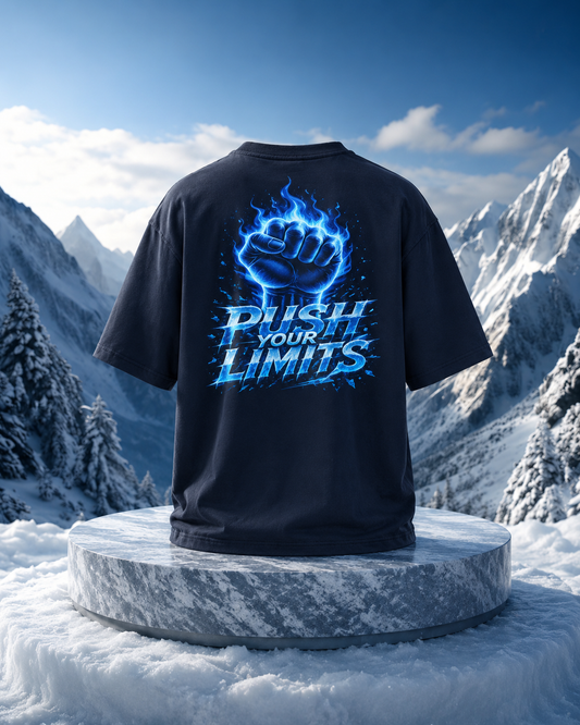 STASHBUDDY Inferno Frost Fist Oversized T-Shirt