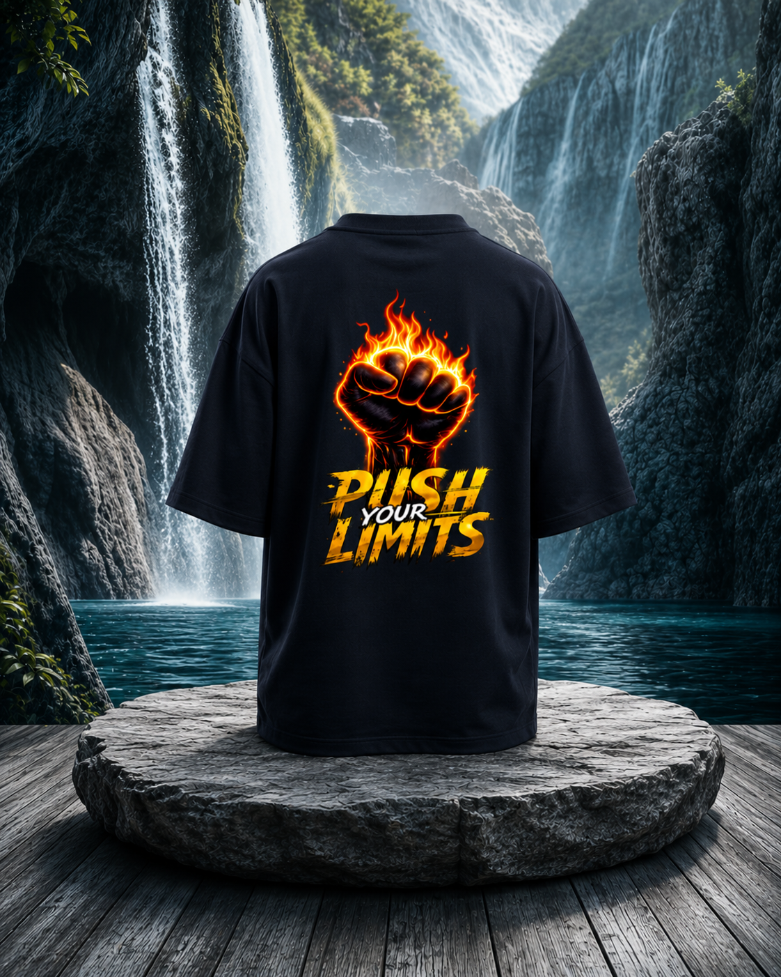 STASHBUDDY Push Your Limit Oversized T-Shirt