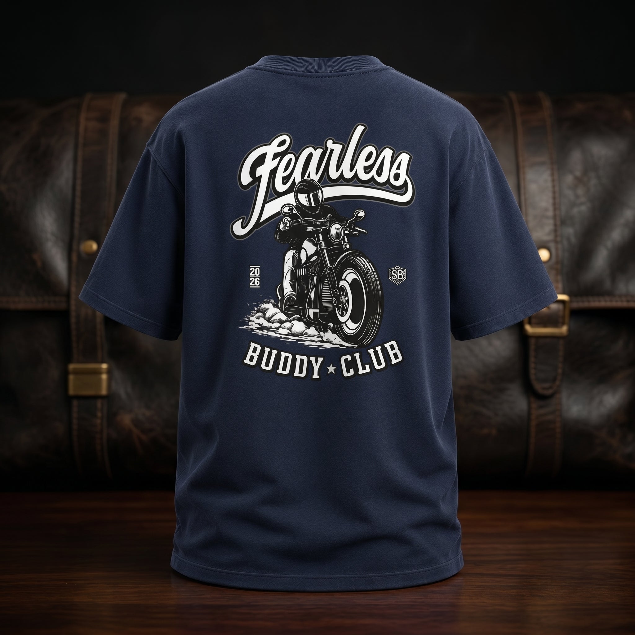 STASHBUDDY Fearless Buddy Club Graphic T-Shirt for Men & Women | Premium Cotton Printed T-Shirt