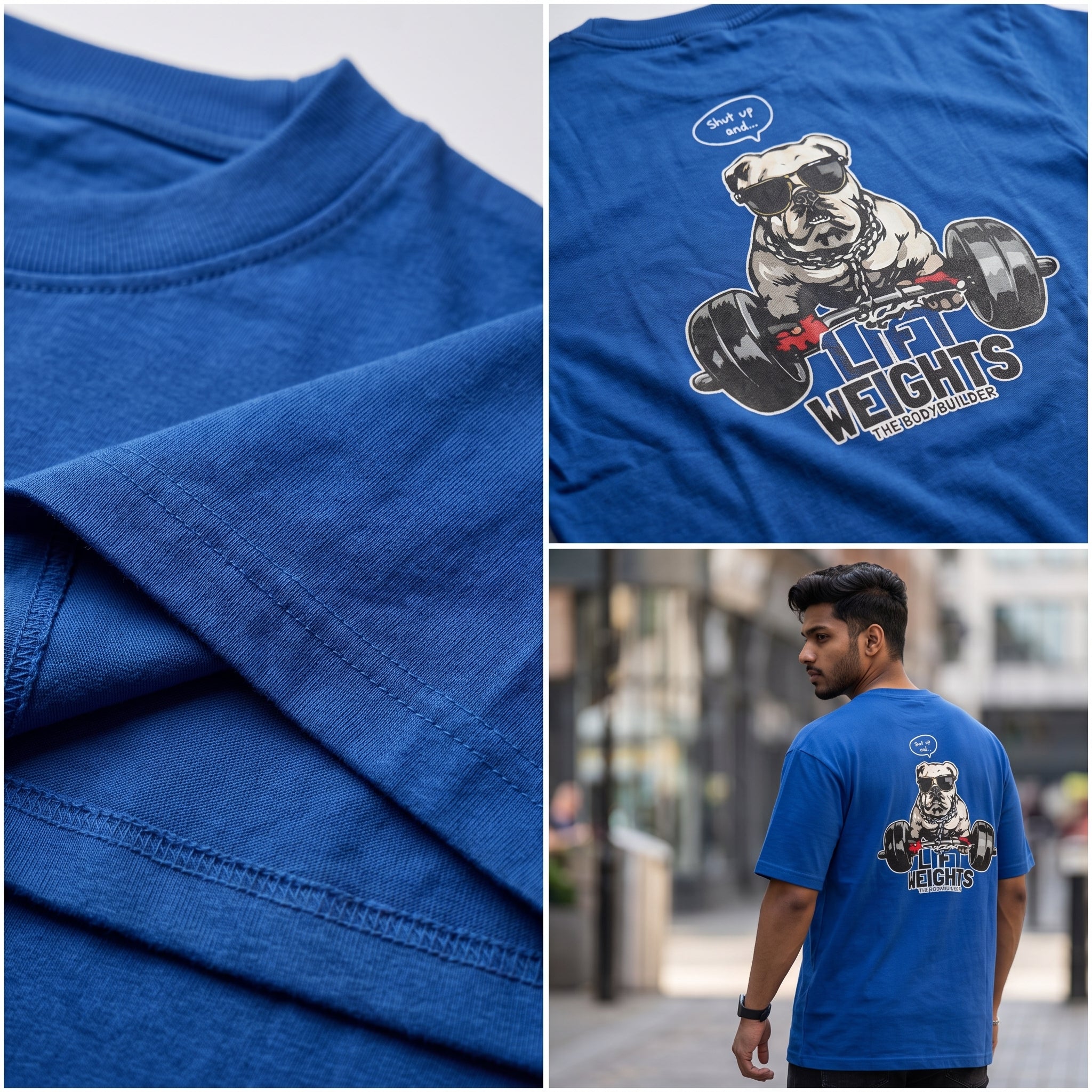 StashBuddy Lift Weights Bulldog Graphic T-Shirt | Unisex Gym & Streetwear Tee