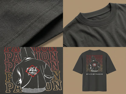 Passion Graphic Oversized T-Shirt for Men & Women | Premium Cotton Back Print Tee