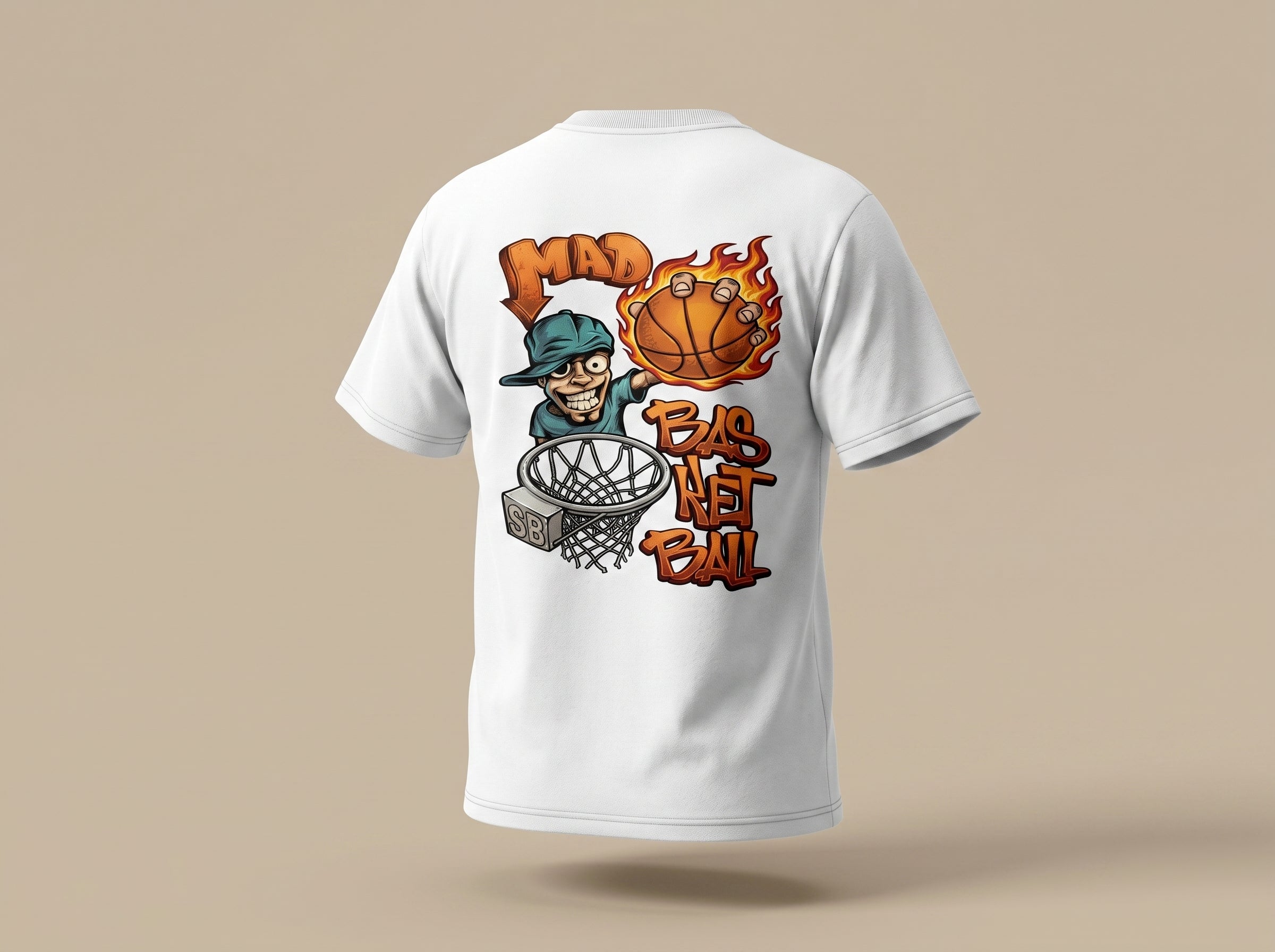 Basketball Oversized T-Shirt for Men & Women | Unisex Graphic Streetwear Tee