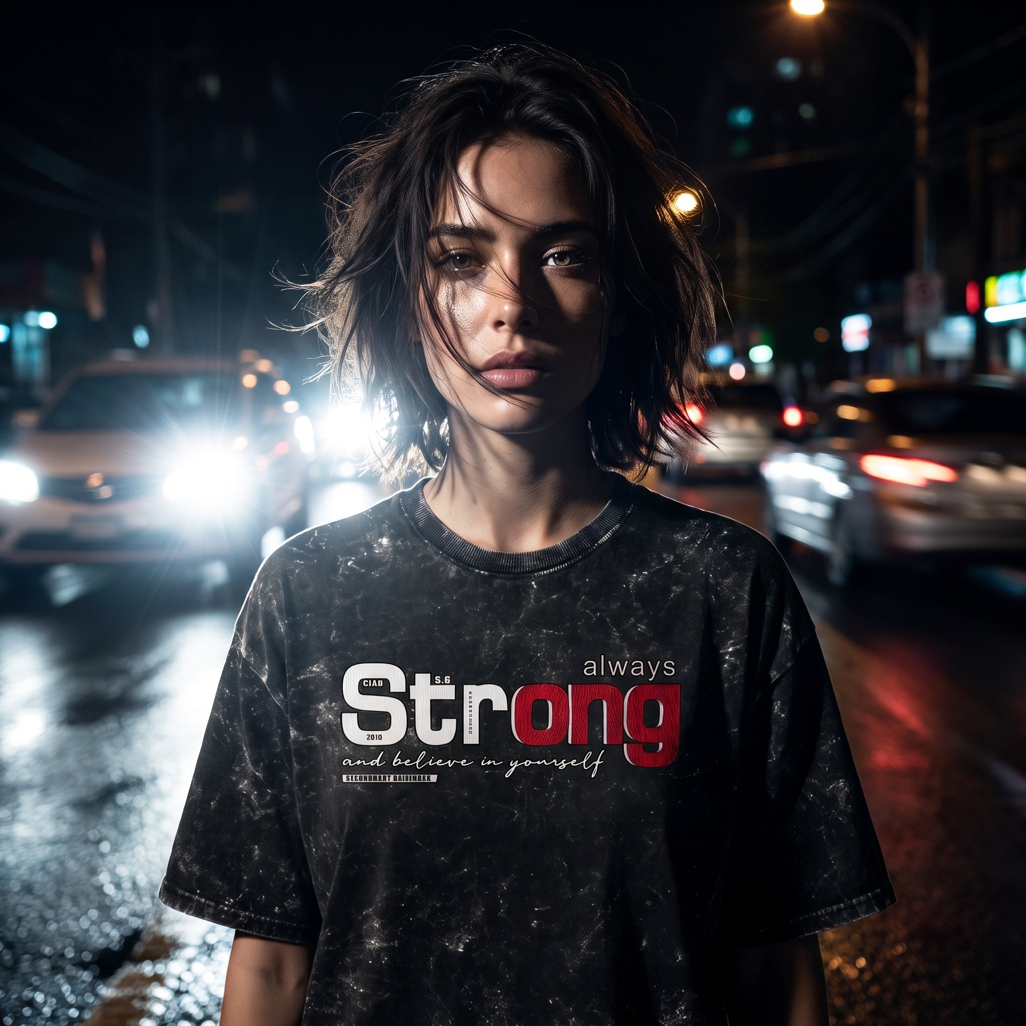 Strong Acid Wash Oversized Graphic T-Shirt for Men & Women