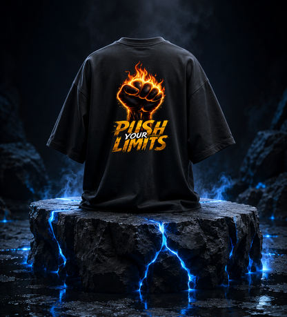 STASHBUDDY Inferno Fist Oversized T-Shirt