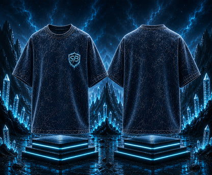 STASHBUDDY Aqua Shield Acid Wash Oversized T-Shirt⭐