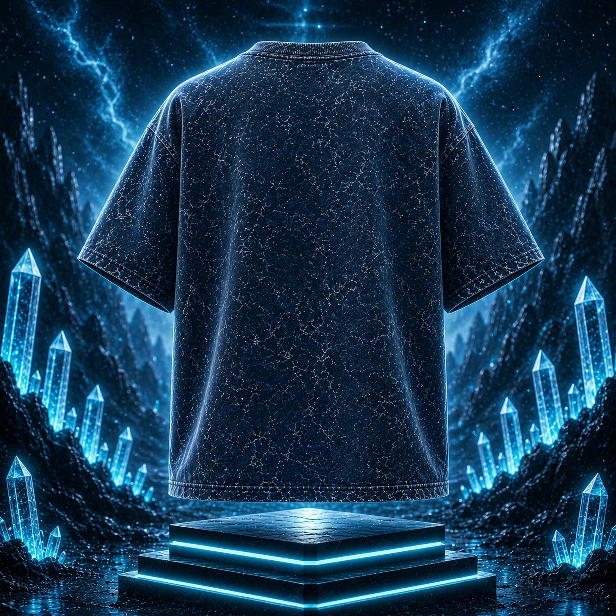STASHBUDDY Aqua Shield Acid Wash Oversized T-Shirt⭐