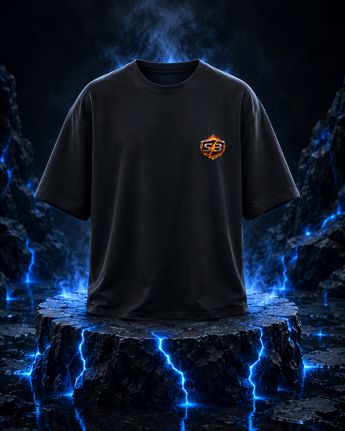 STASHBUDDY Inferno Fist Oversized T-Shirt