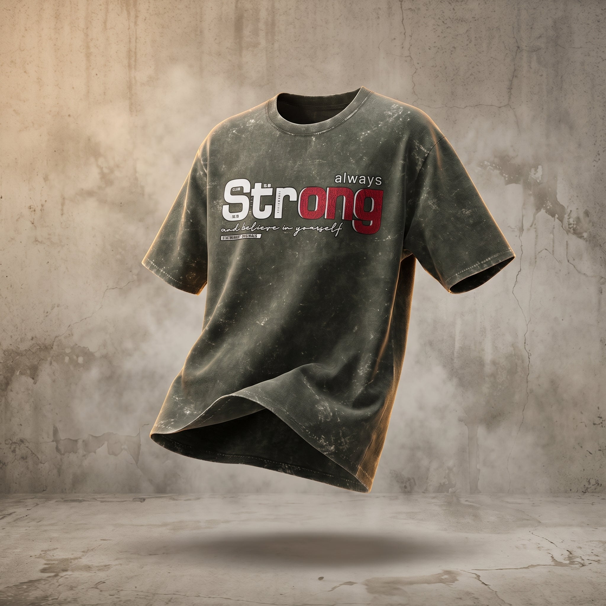 Strong Acid Wash Oversized Graphic T-Shirt for Men & Women