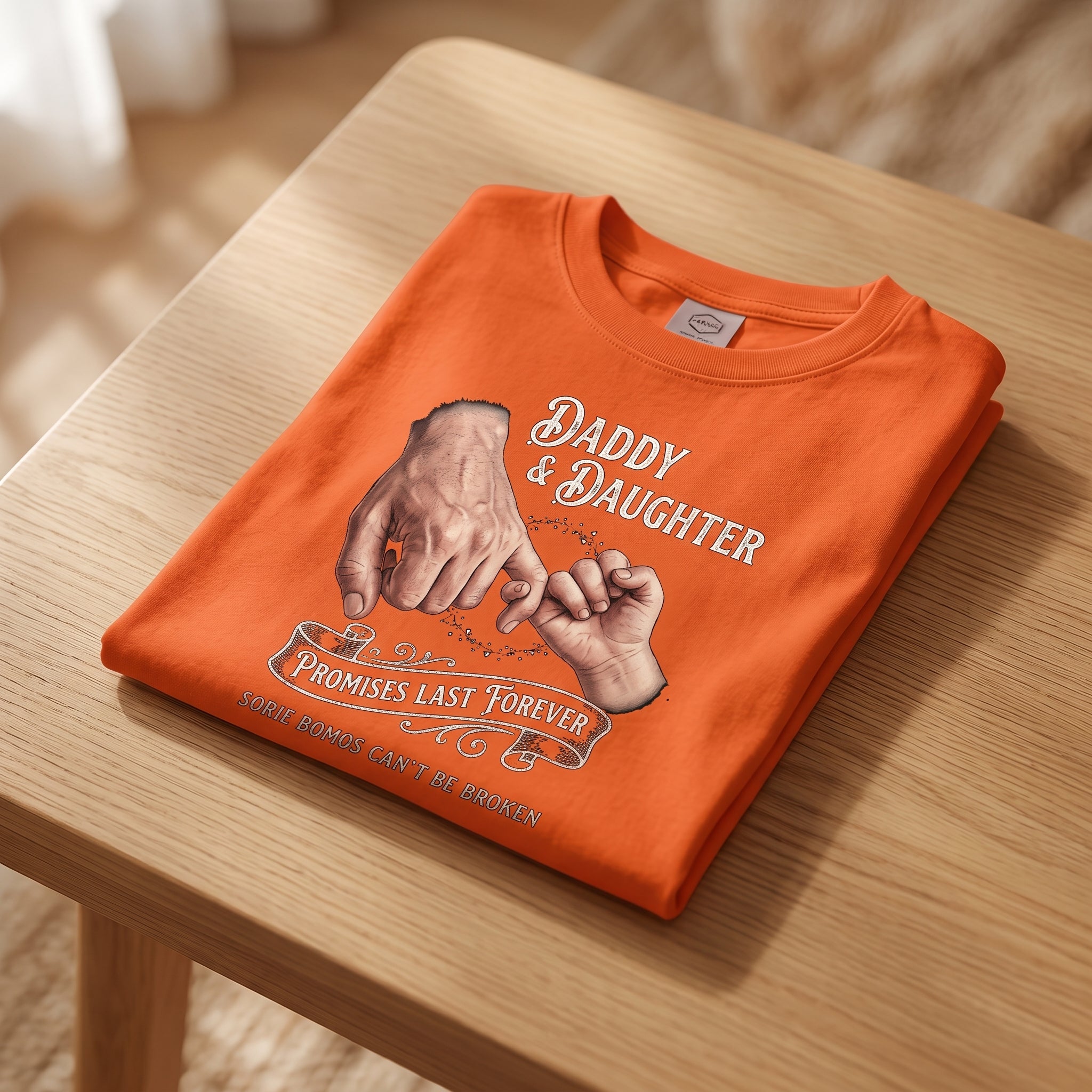 STASHBUDDY Pinky Promise Daddy & Daughter Graphic T-Shirt for Men & Women