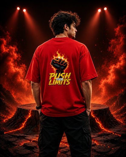 STASHBUDDY Inferno Fist Oversized Tee