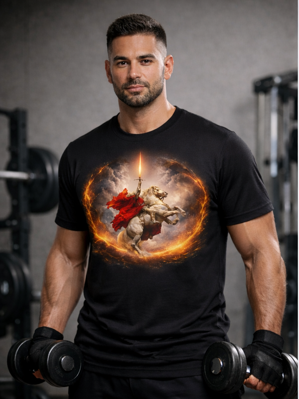Premium Warrior Edition Graphic T-Shirt for Men | Knight Streetwear Tee | StashBuddy