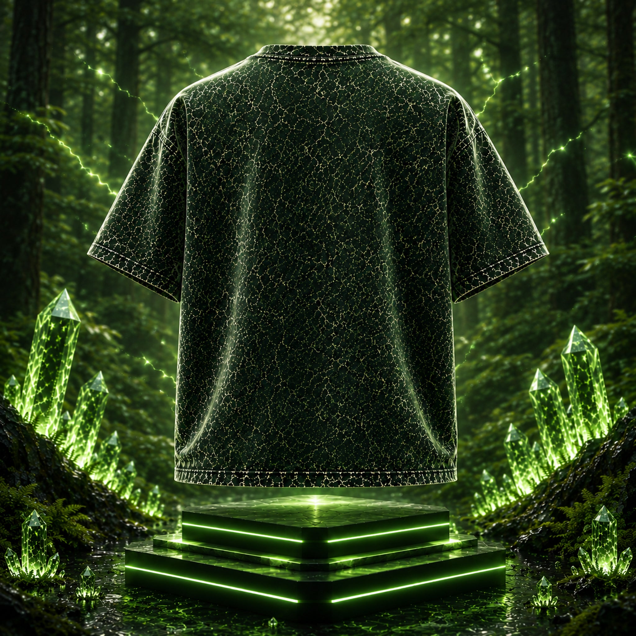 STASHBUDDY Forest Shield Oversized Acid Wash T-Shirt ⭐